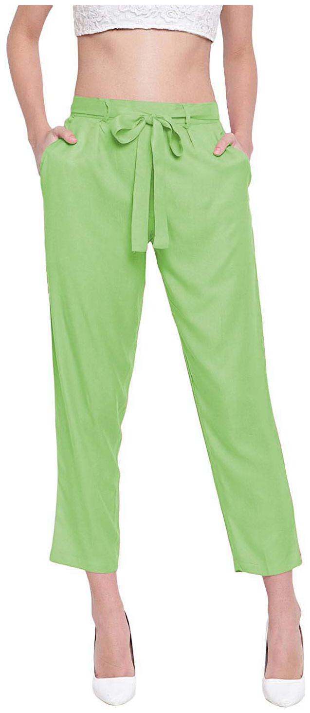 

JJ Fashion Women Green Regular fit Regular pants