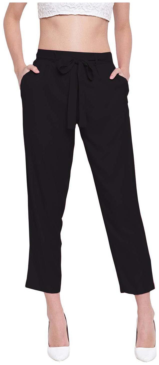 

JJ Fashion Women Black Regular fit Regular pants