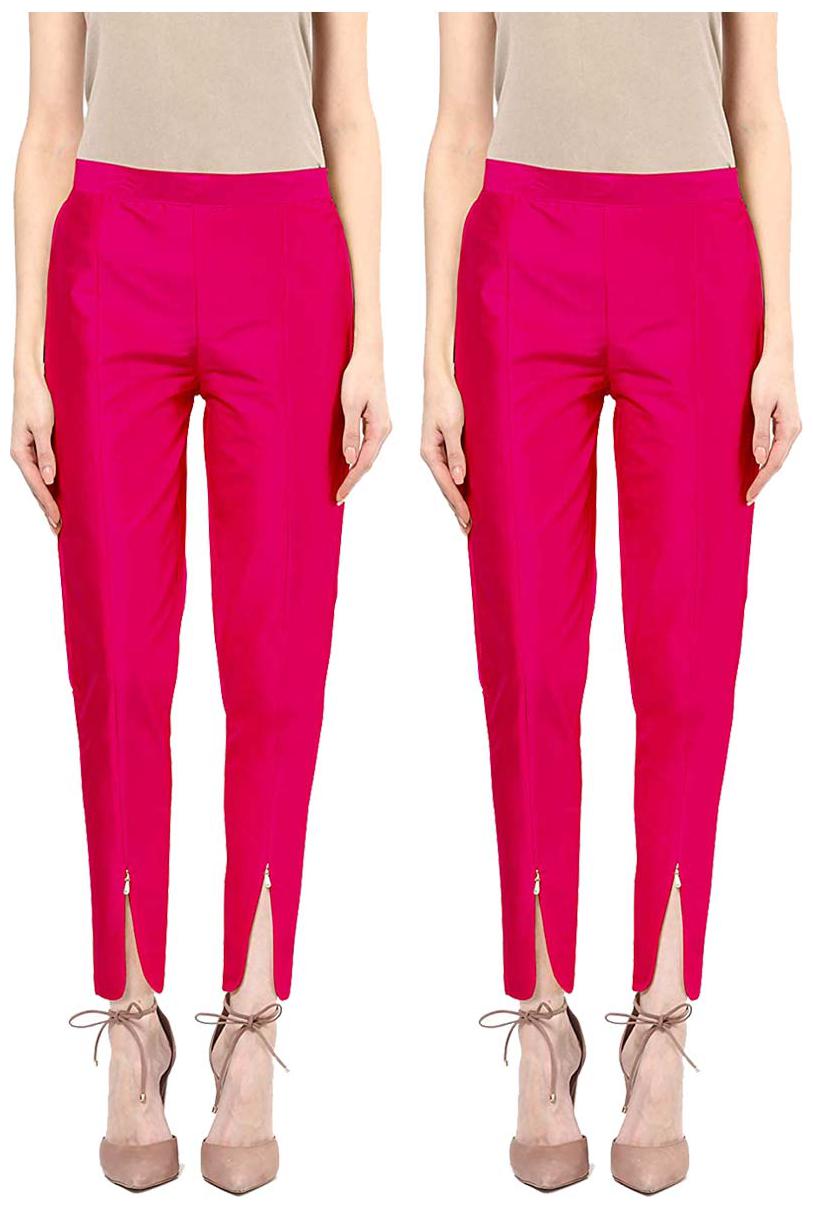 

JJ Fashion Women Pink Regular fit Regular pants