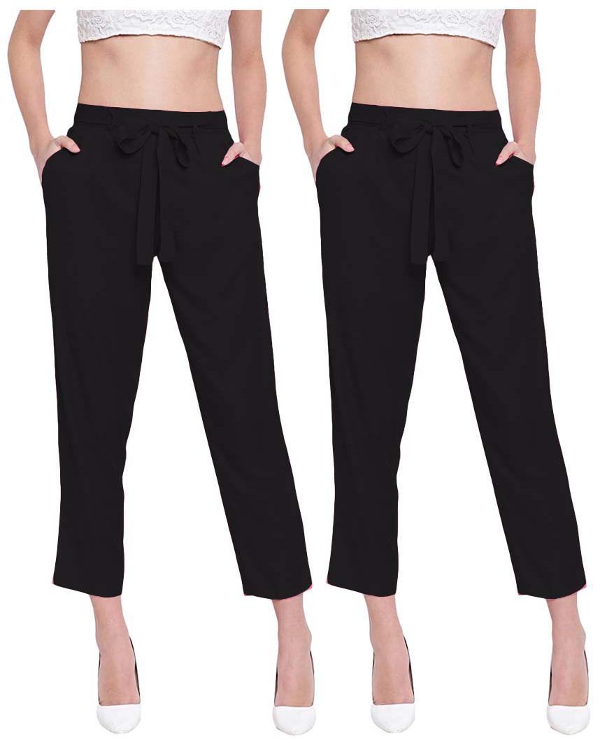 

JJ Fashion Women Black Regular fit Regular pants