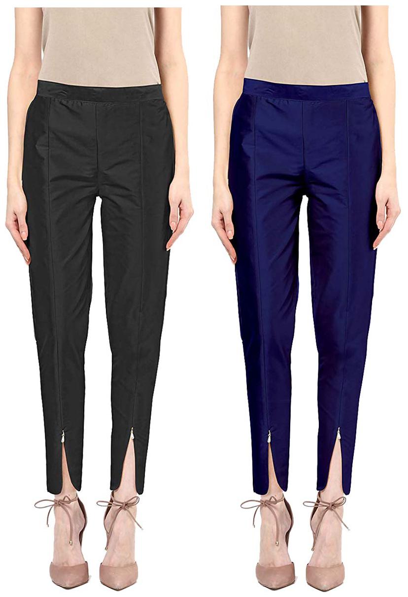 

JJ Fashion Women Black Blue Regular fit Regular pants