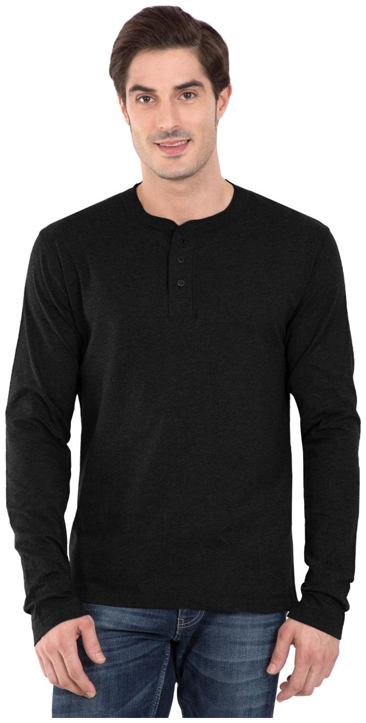 

Jockey Men Black Regular fit Cotton Henley neck T-Shirt - Pack Of 1