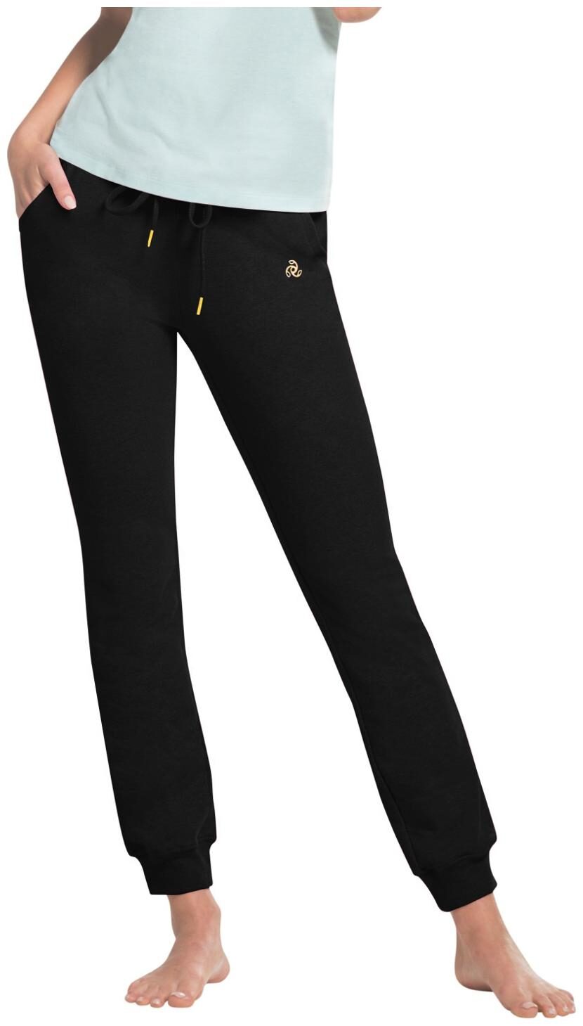 

Jockey Women Regular fit Cotton Solid Track pants - Black
