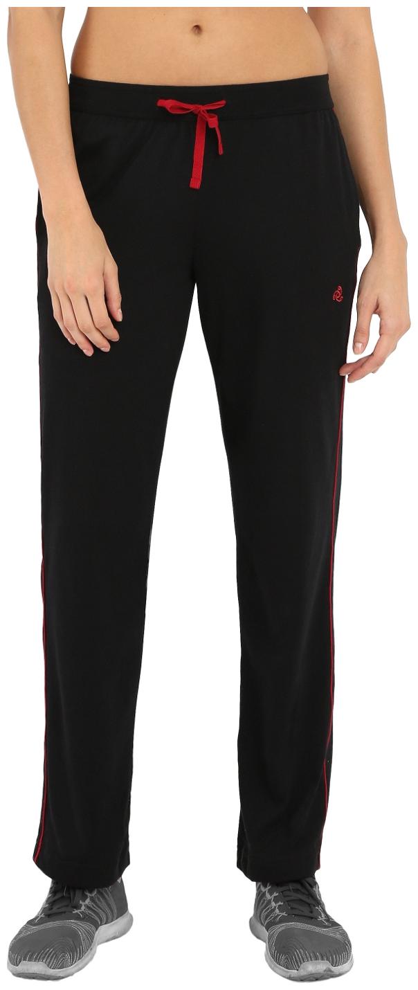 

Jockey Women Regular fit Cotton Solid Track pants - Black