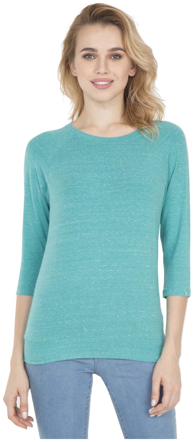 

Jockey Women Blue Regular fit Round neck Viscose rayon T shirt