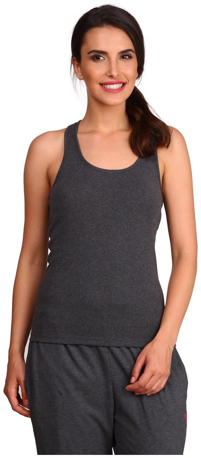 

Jockey Women Grey Slim fit U neck Cotton Tank top