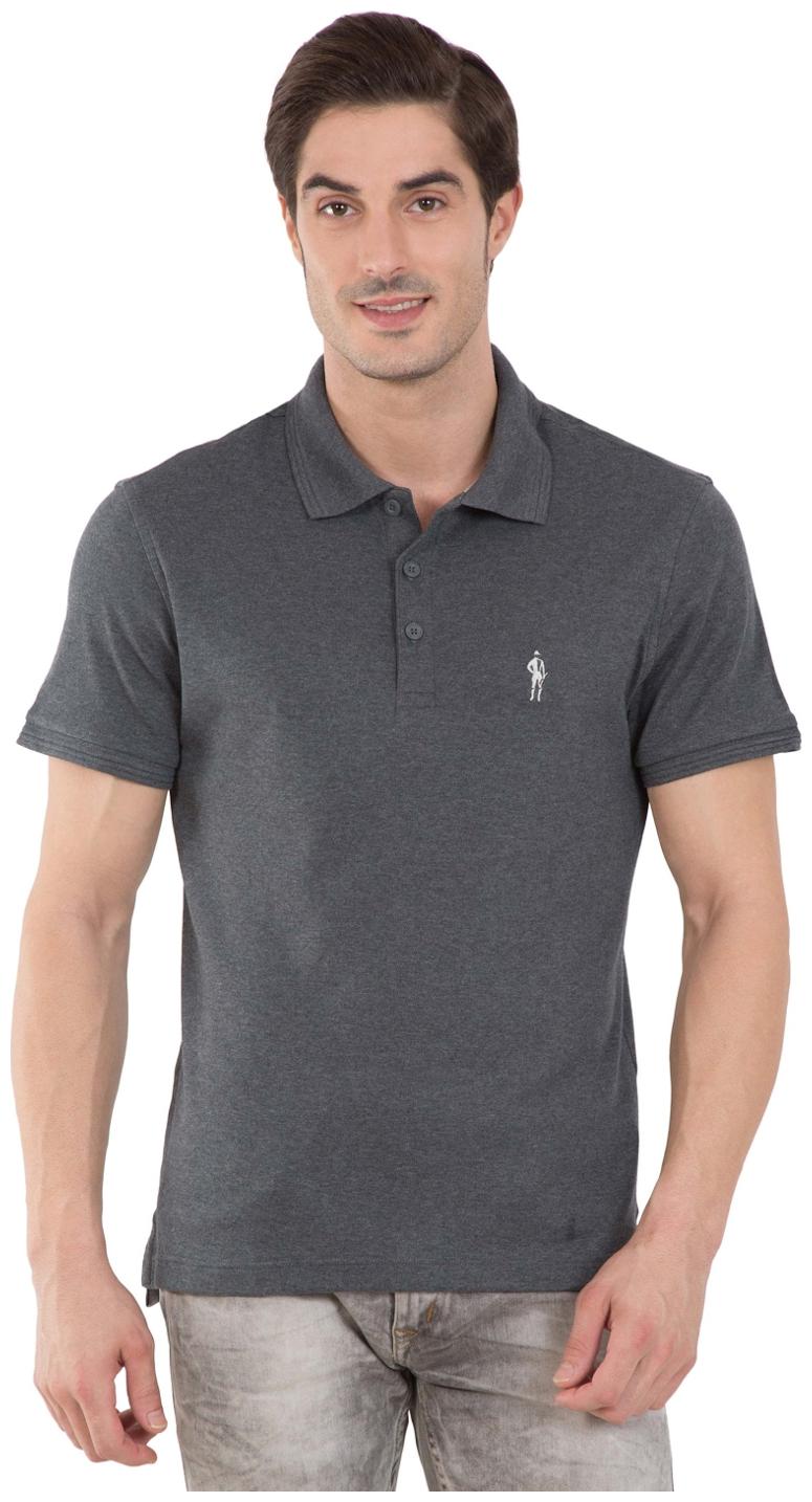 

Jockey Men Grey Regular fit Cotton Polo collar T-Shirt - Pack Of 1