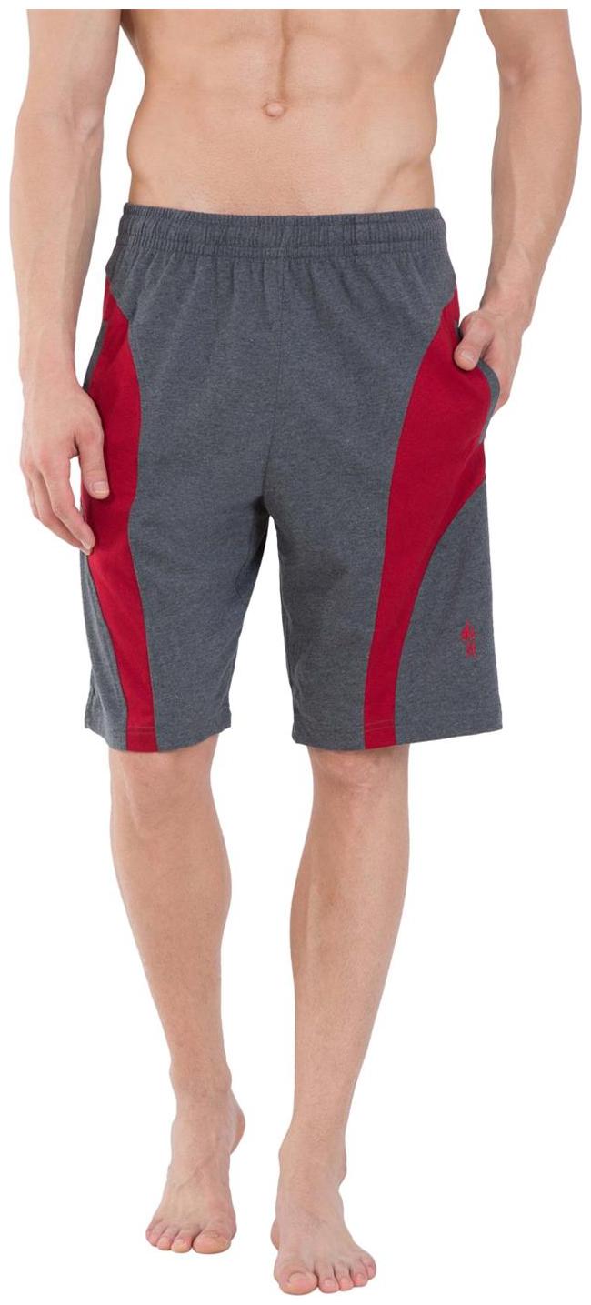 

Jockey Charcoal Melange Shanghai Red Knit Sport Shorts - Style Number 9411