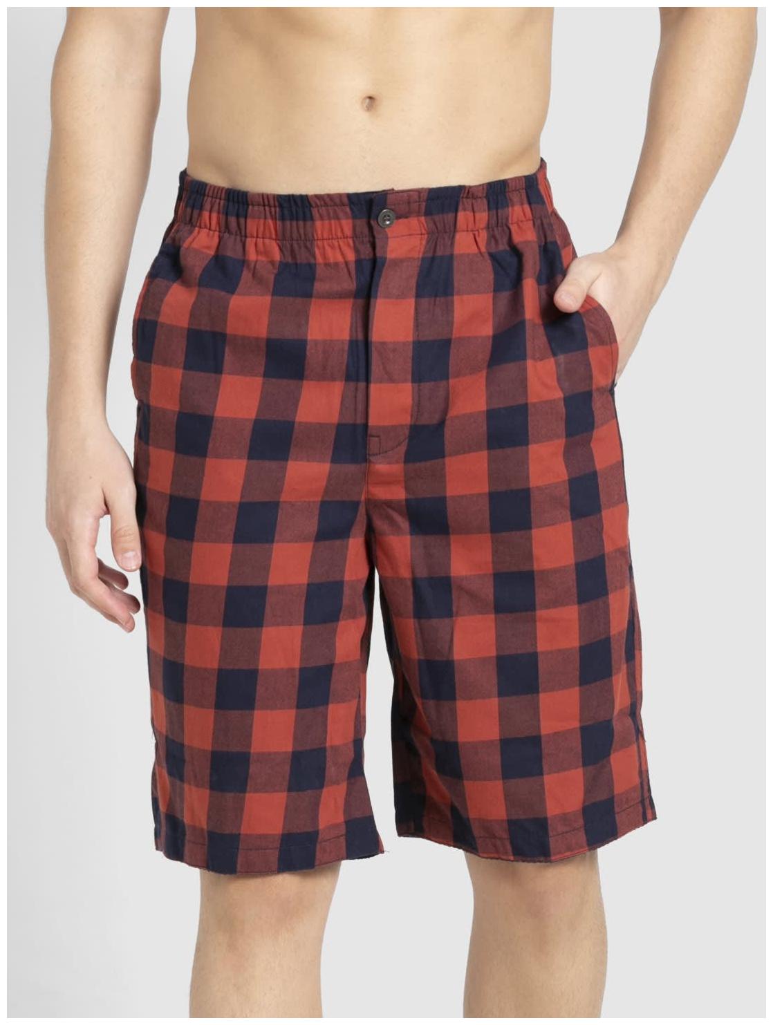 

Jockey Men Navy Blue Red Regular Fit Regular Shorts