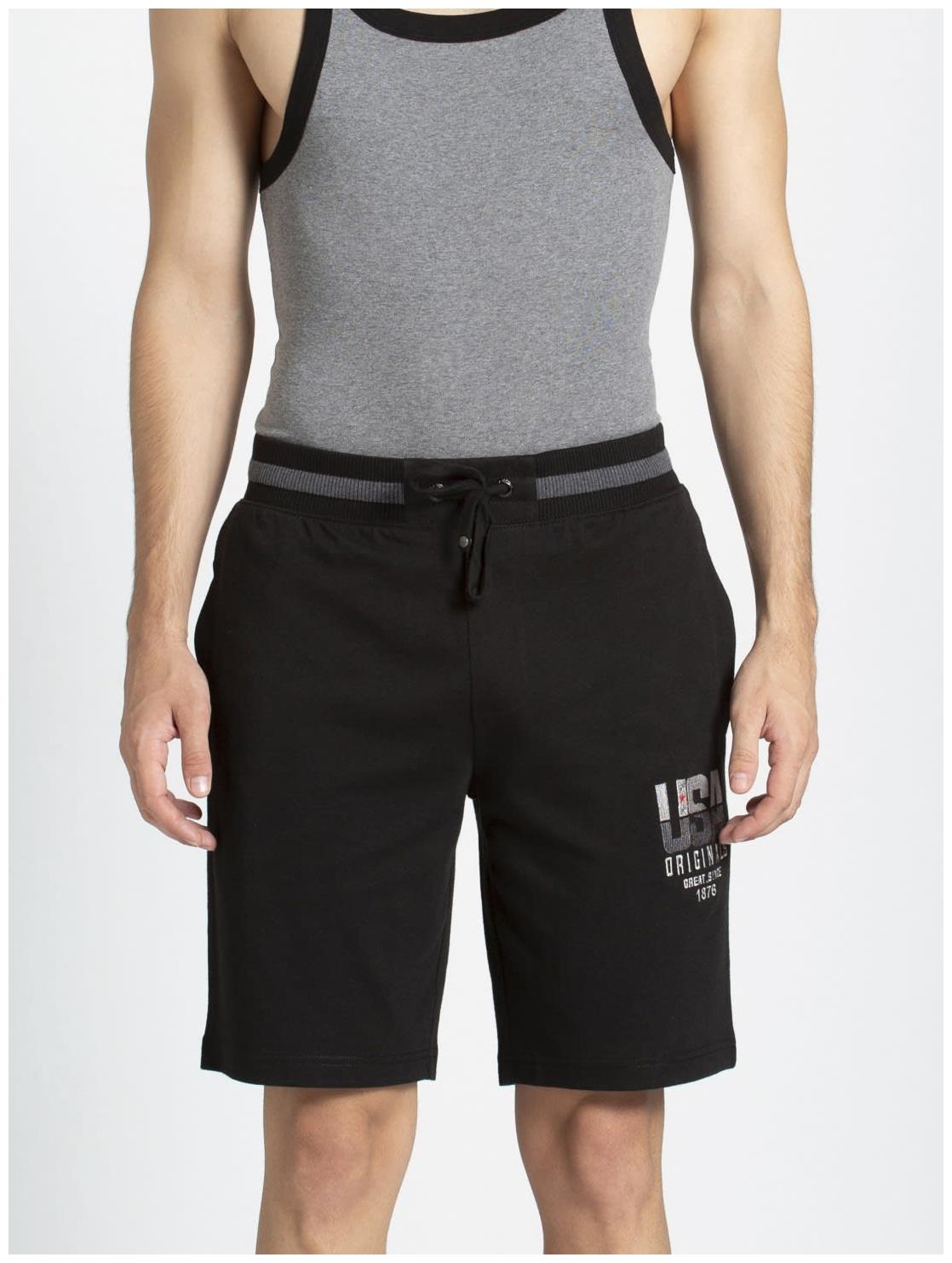 

Jockey Men Black Regular Fit Regular Shorts