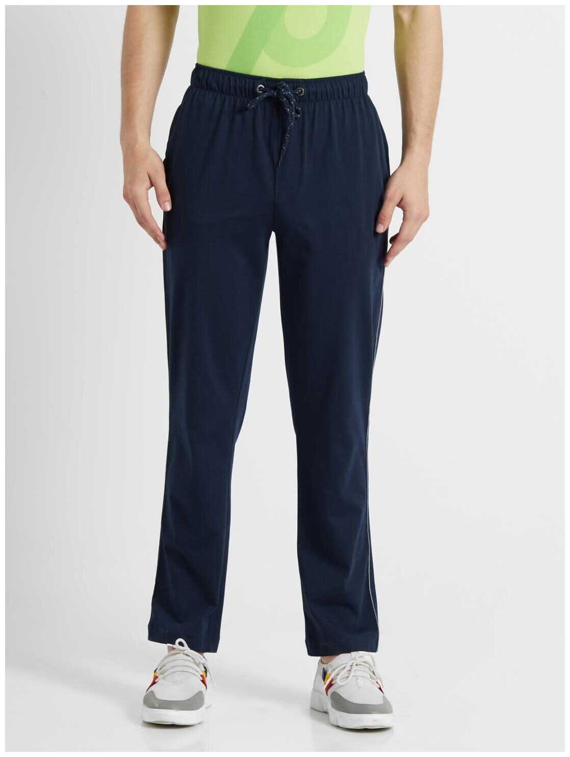 

Jockey Men Blue Solid Regular fit Track pants