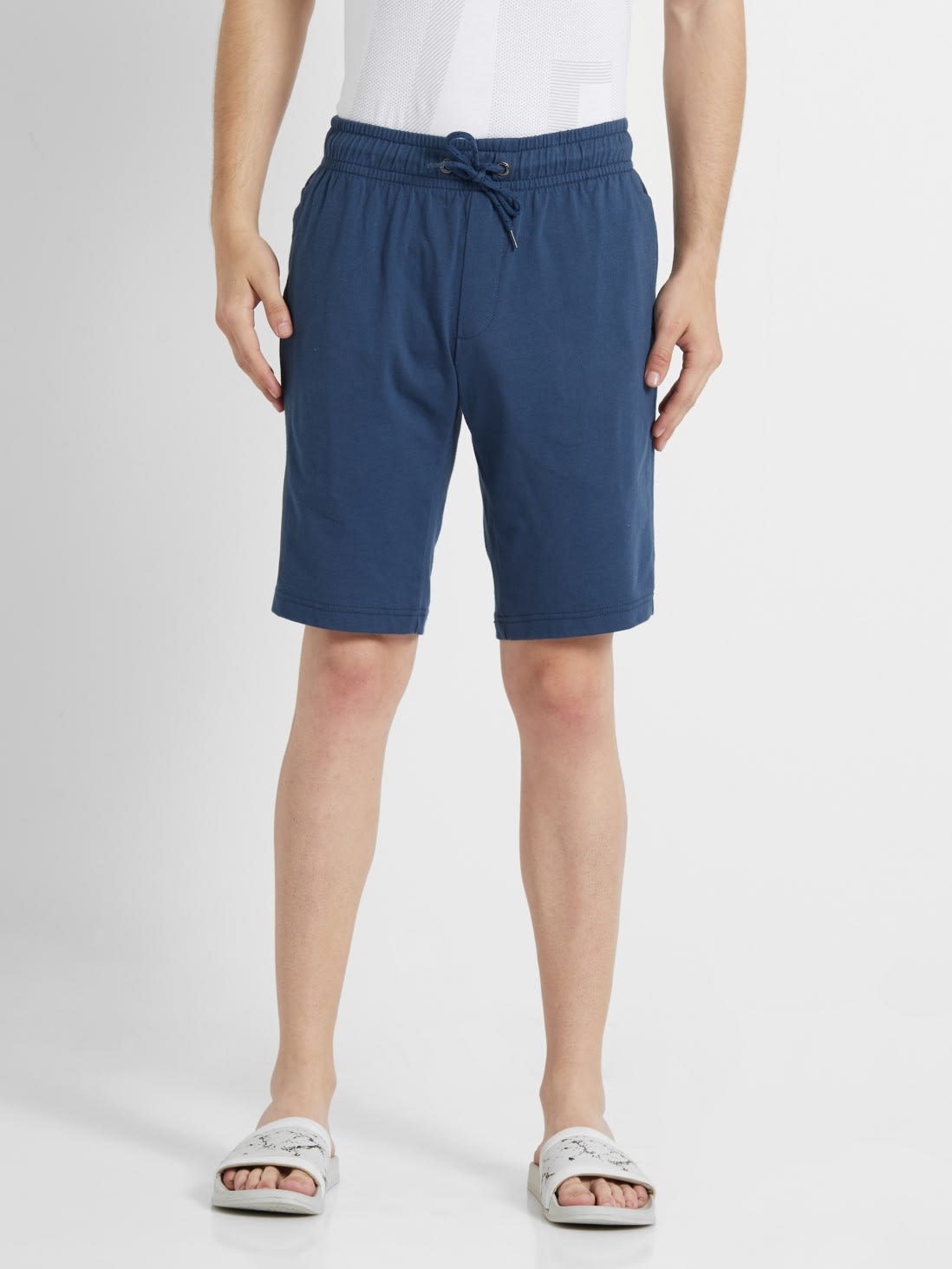 

Jockey Men Blue Slim Fit Regular Shorts