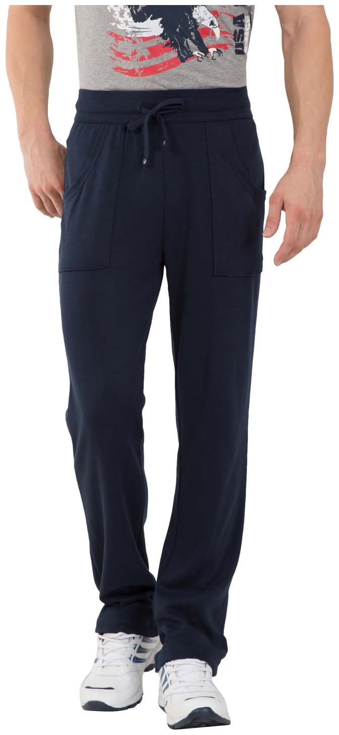

Jockey Men Blue Solid Regular fit Track pants