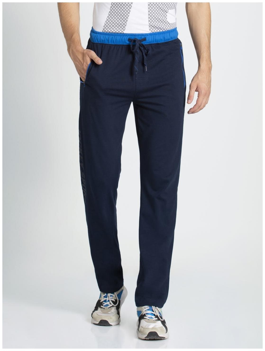 

Jockey Men Blue Solid Regular fit Track pants