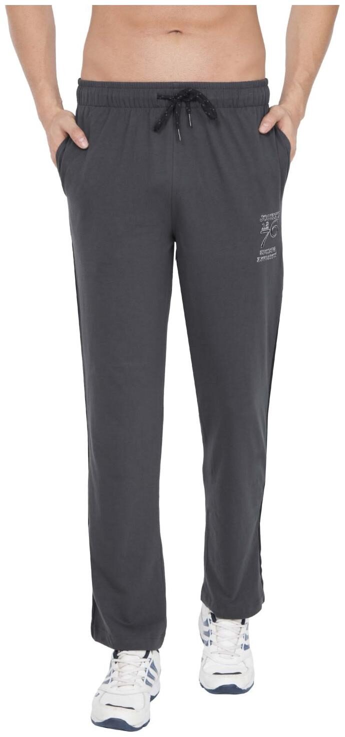 

Jockey Men Grey Solid Regular fit Track pants