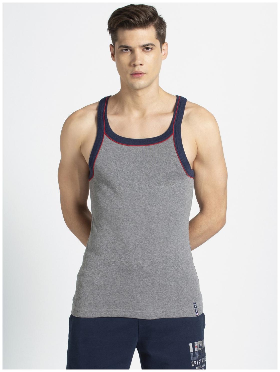 Jockey Sleeveless Square Neck Men Vest Grey by Jockey India