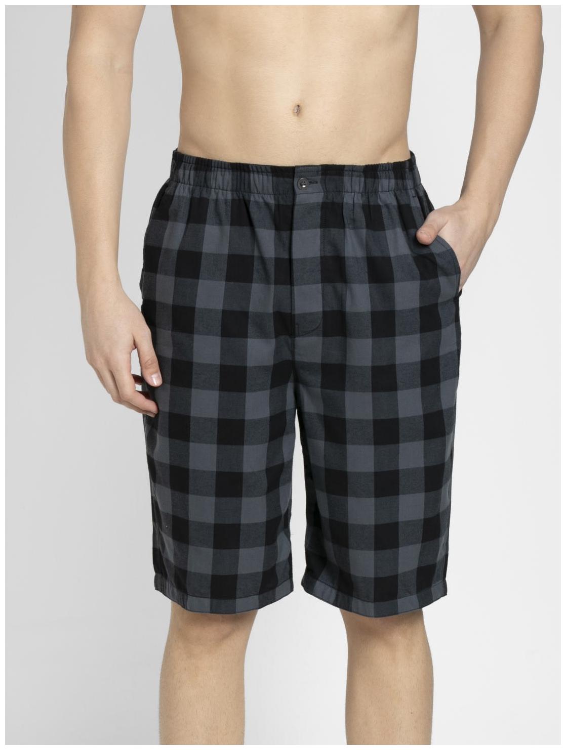 

Jockey Men Grey Black Regular Fit Regular Shorts