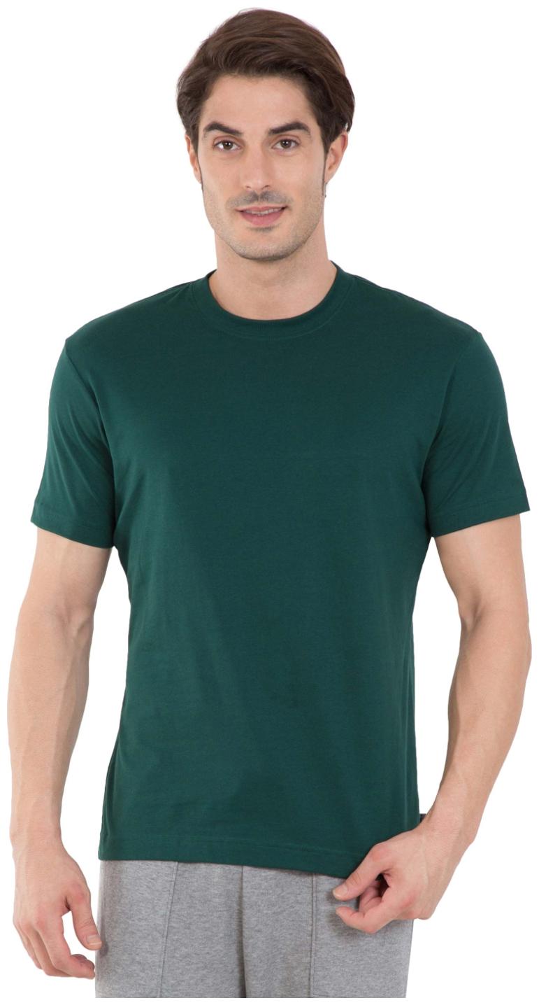 

Jockey Men Green Regular fit Cotton Round neck T-Shirt - Pack Of 1