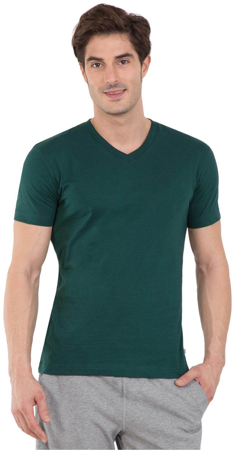 

Jockey Men Green Regular fit Cotton V neck T-Shirt - Pack Of 1