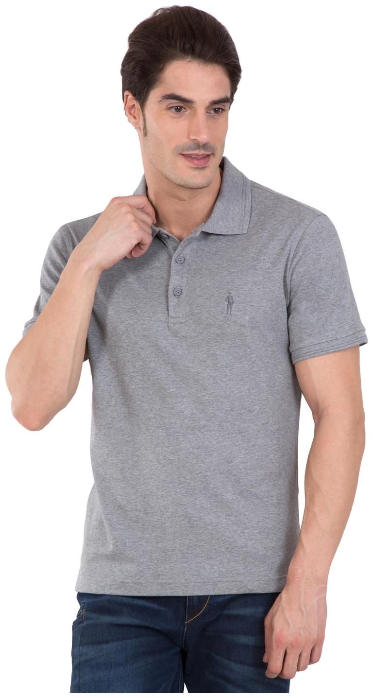 

Jockey Men Grey Regular fit Cotton Polo collar T-Shirt - Pack Of 1