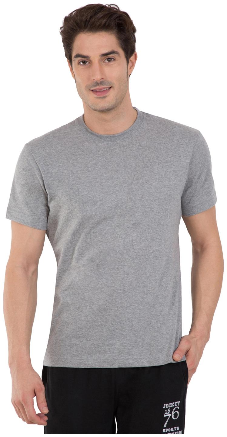 

Jockey Men Grey Regular fit Cotton Round neck T-Shirt - Pack Of 1