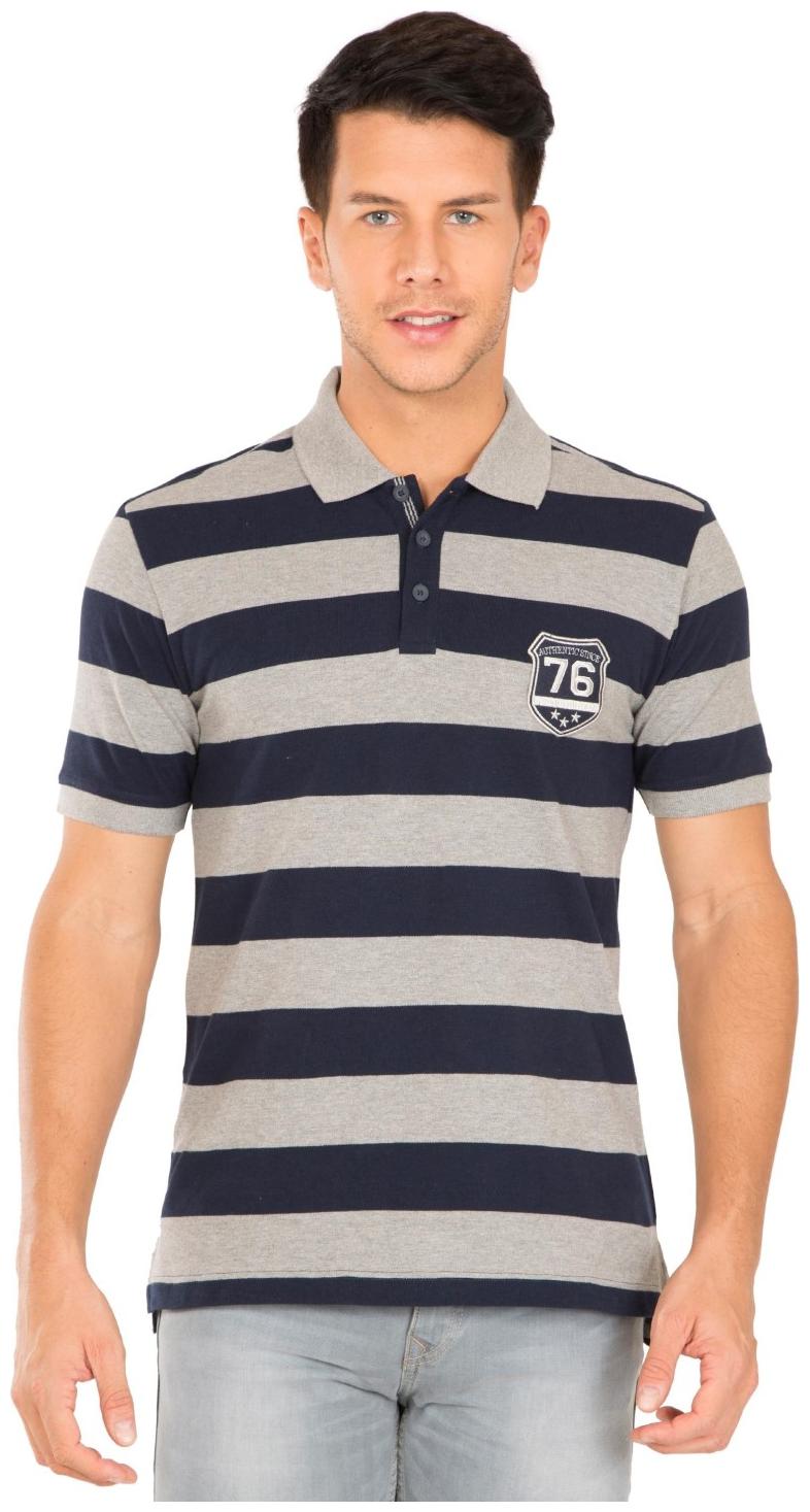 

Jockey Men Grey Regular fit Cotton Polo collar T-Shirt - Pack Of 1