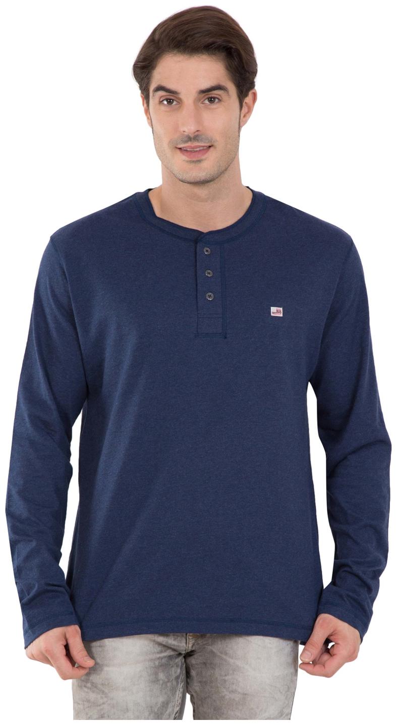

Jockey Men Navy blue Regular fit Cotton Henley neck T-Shirt - Pack Of 1