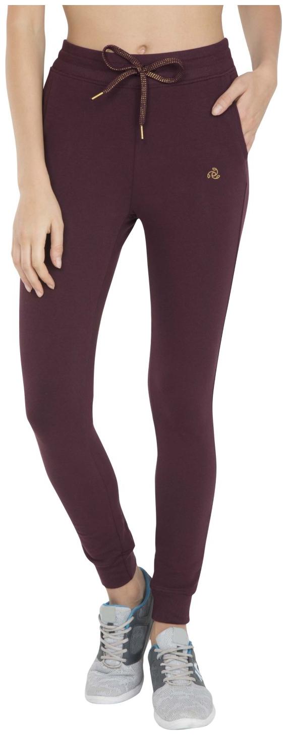 

Jockey Women Regular fit Cotton Solid Track pants - Maroon