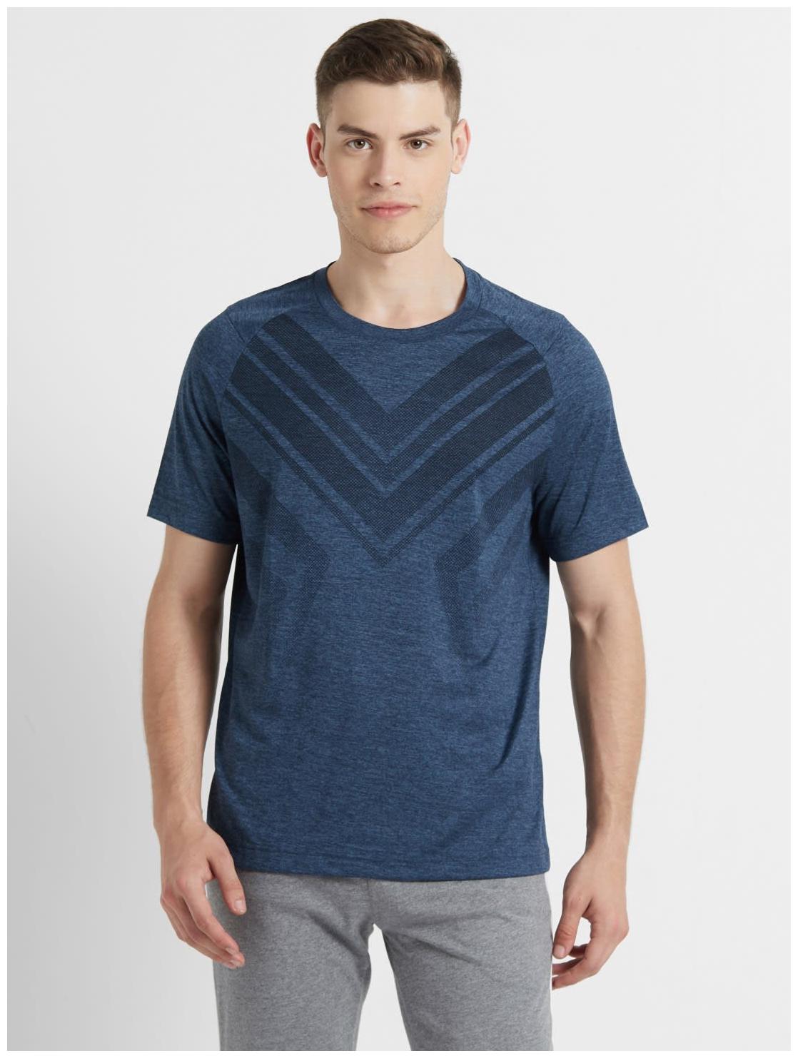 

Jockey Men Blue Regular fit Cotton Blend Round neck T-Shirt - Pack Of 1
