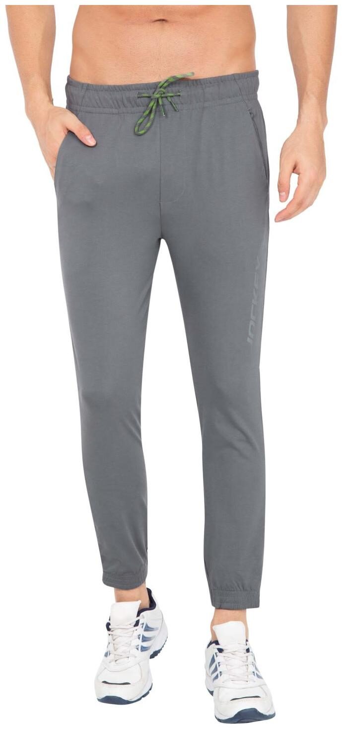 

Jockey Men Grey Solid Slim fit Joggers