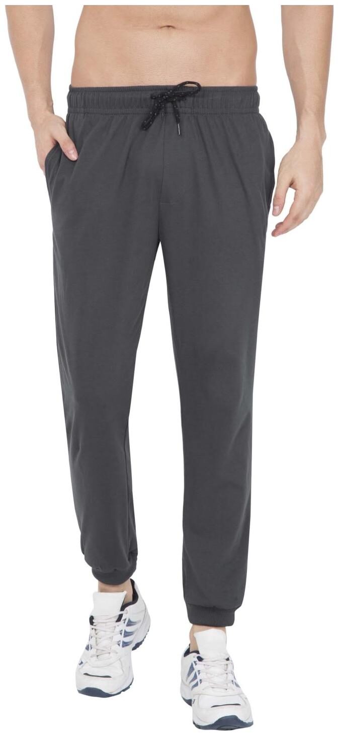 

Jockey Men Grey Solid Slim fit Joggers