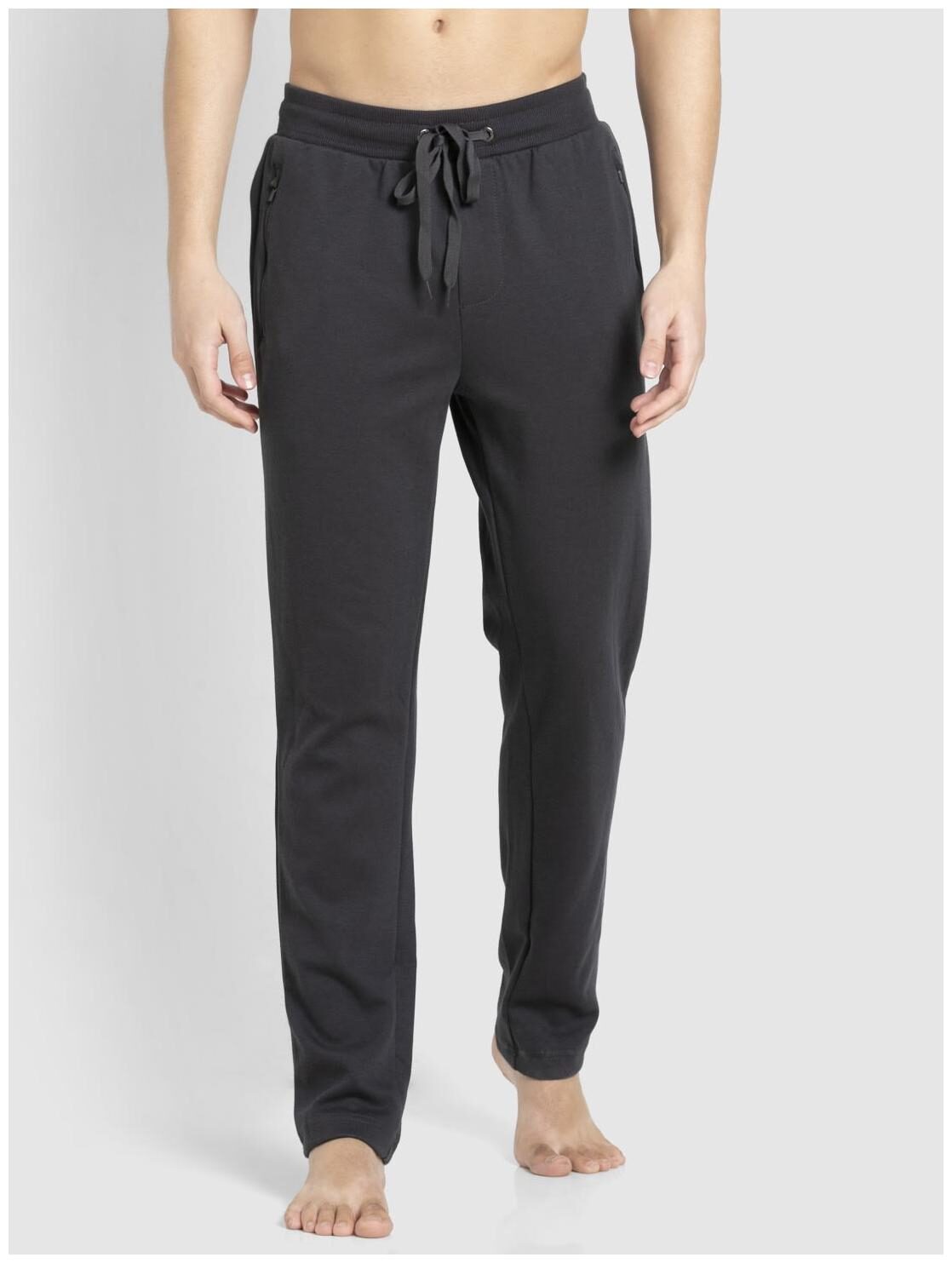 

Jockey Men Grey Solid Slim fit Track pants