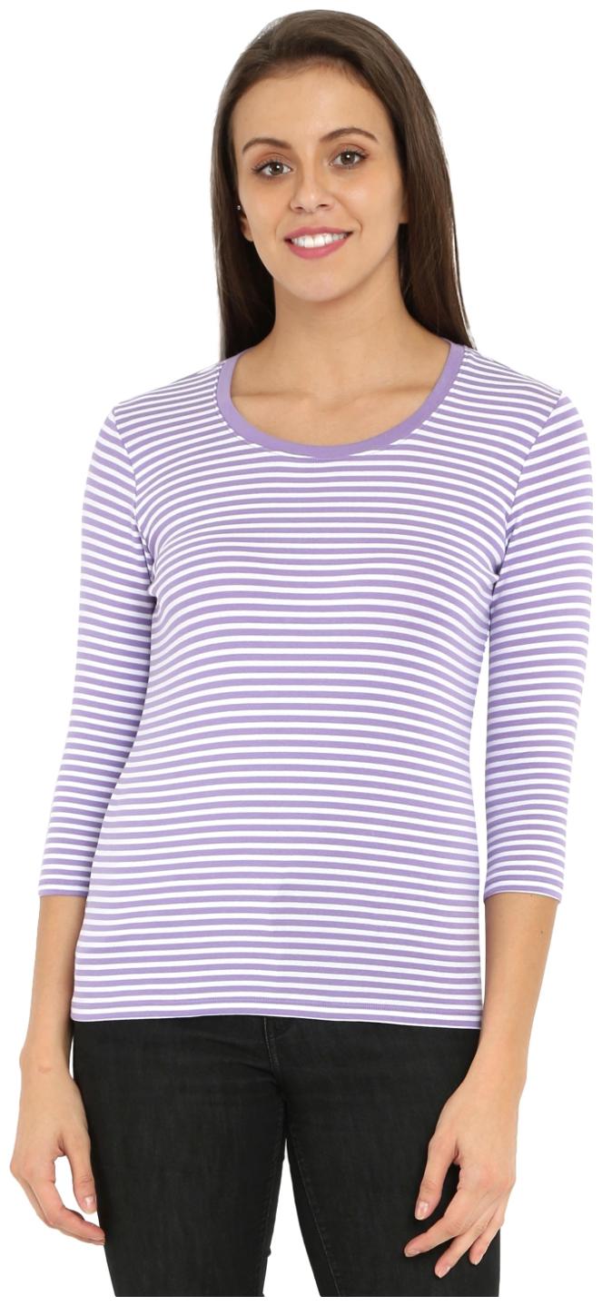 

Jockey Women Purple Regular fit Round neck Cotton T shirt