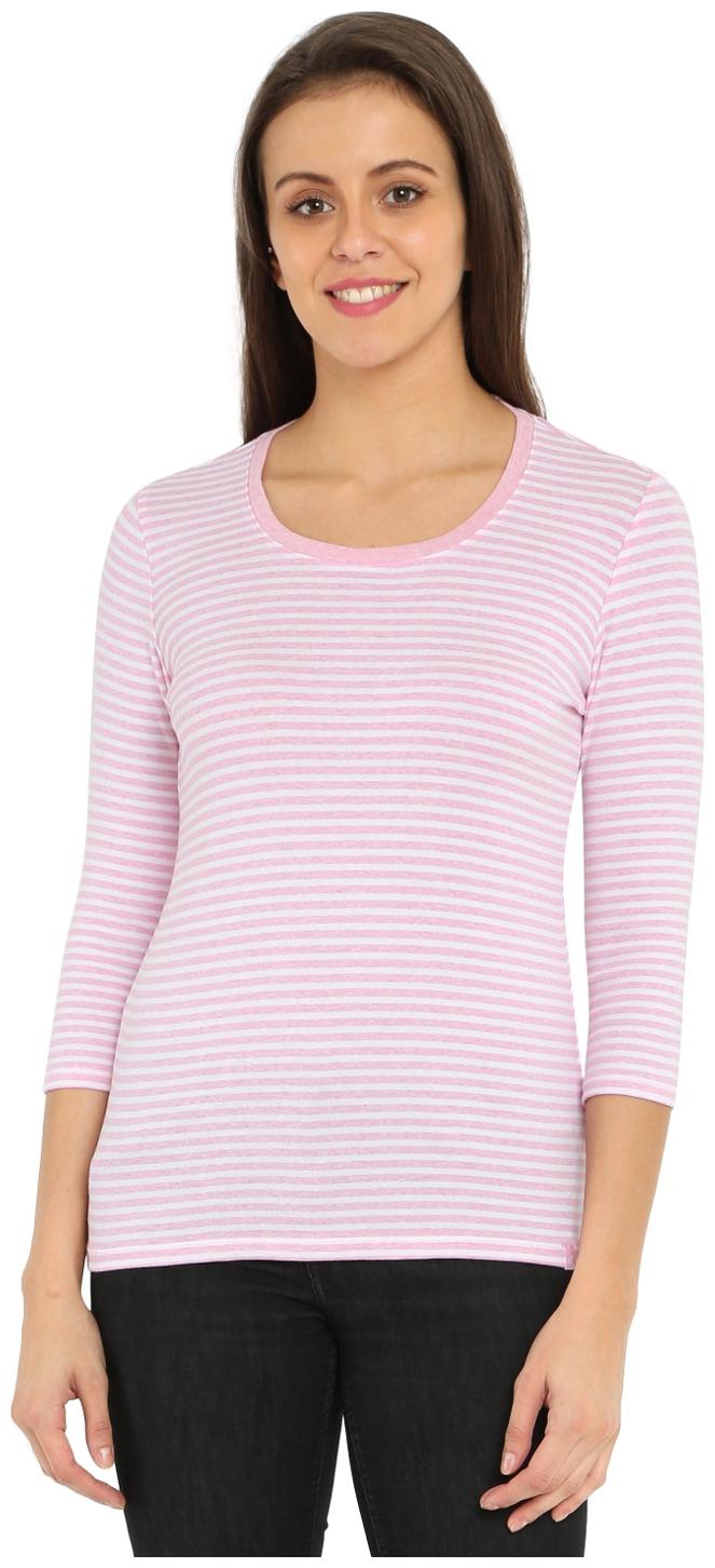 

Jockey Women White Regular fit Round neck Cotton T shirt
