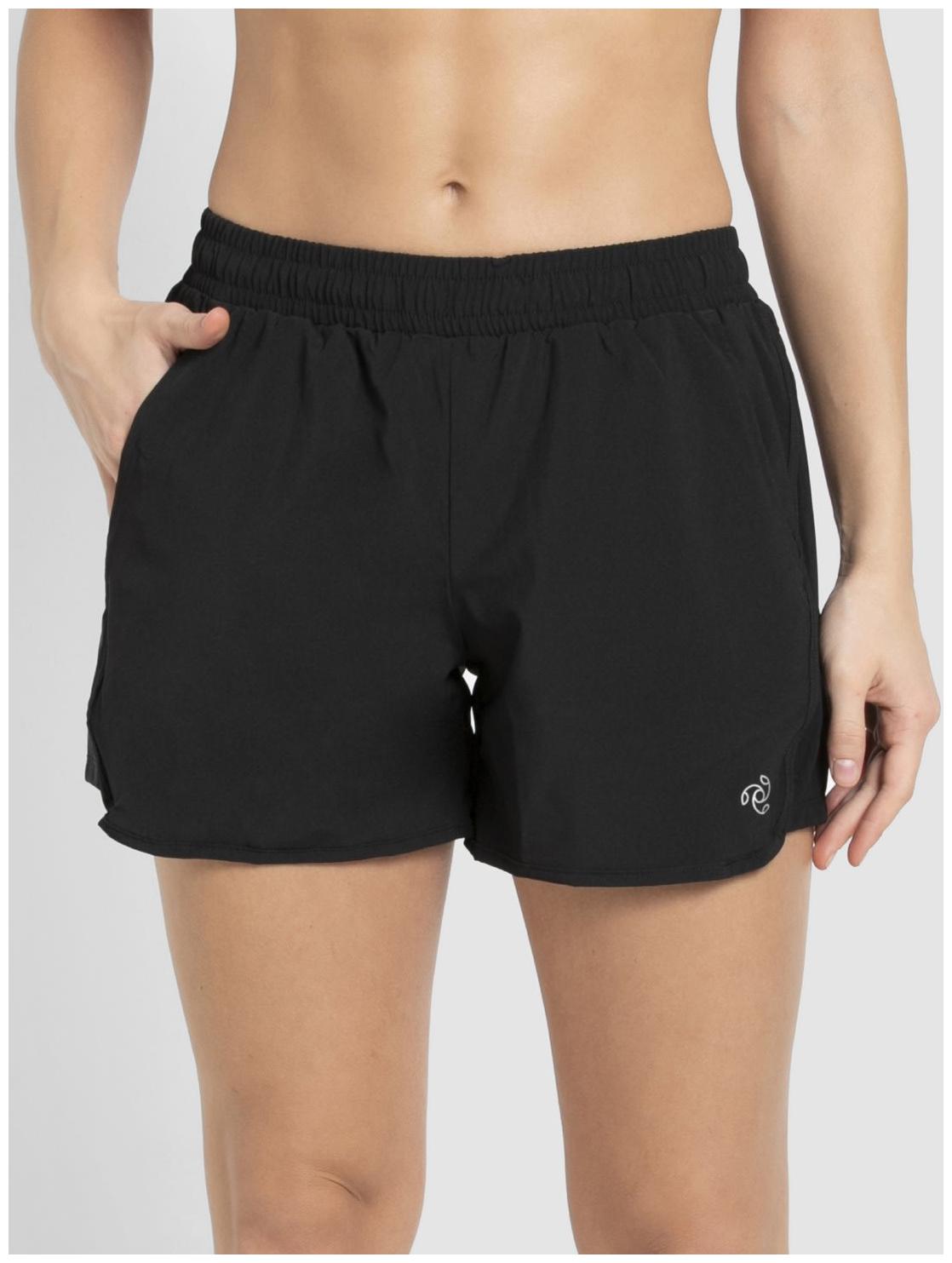 

Jockey Women Solid Regular shorts - Black