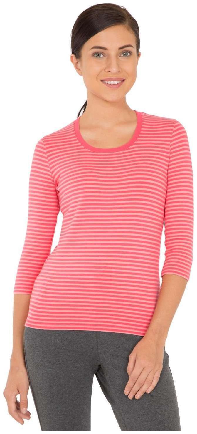 

Jockey Women Red Regular fit Round neck Cotton T shirt