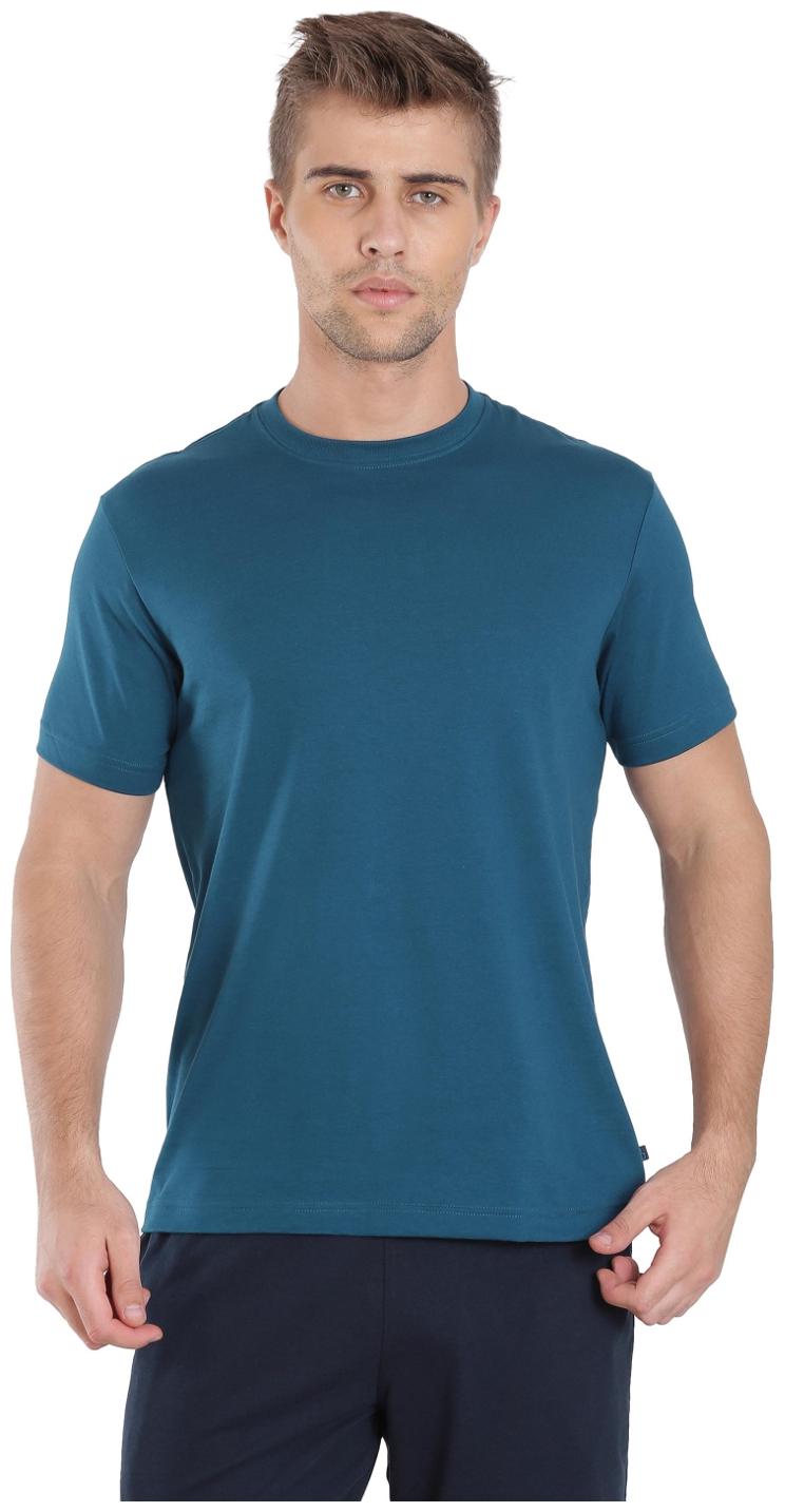 

Jockey Men Blue Regular fit Cotton Round neck T-Shirt - Pack Of 1