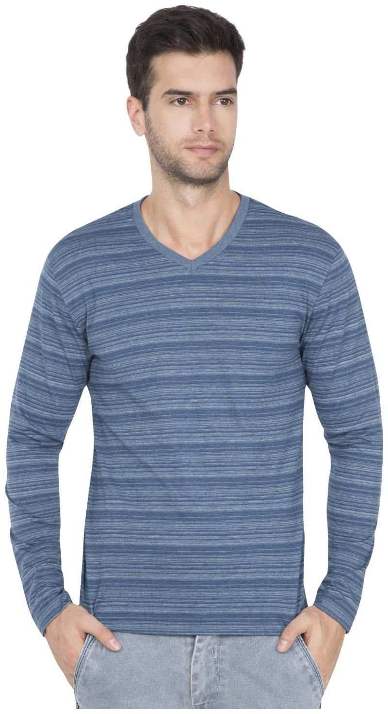 Buy Jockey Men Blue Regular fit Cotton V Neck TShirt Online at Low