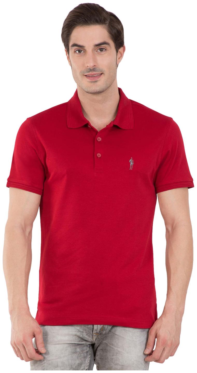 

Jockey Men Red Regular fit Cotton Polo collar T-Shirt - Pack Of 1