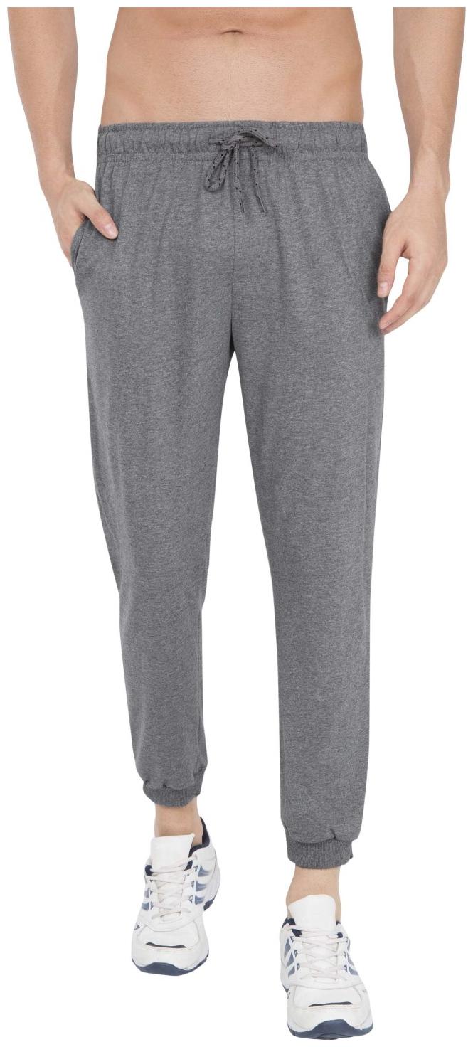 

Jockey Men Grey Solid Slim fit Track pants