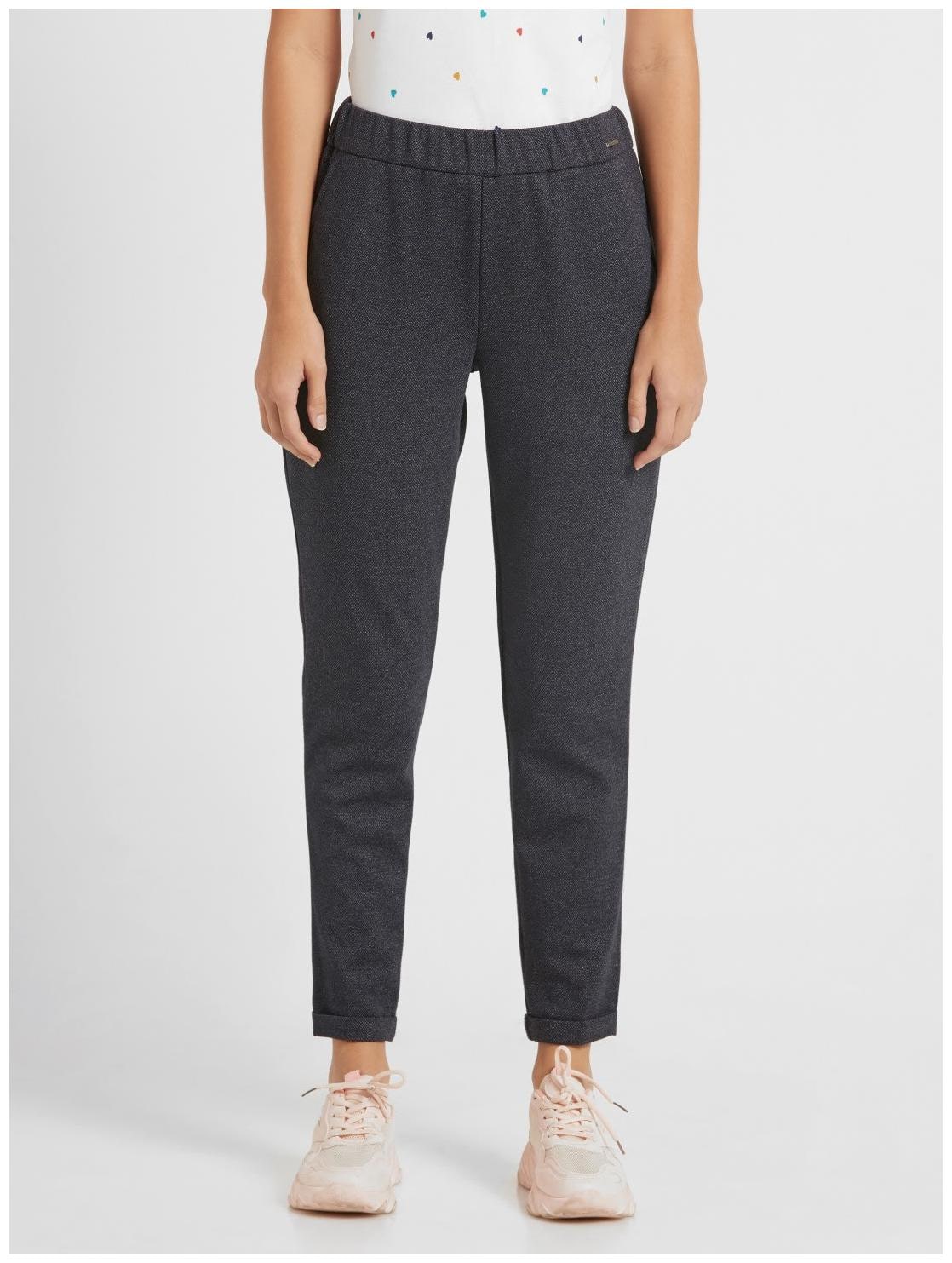 

Jockey Viscose Rayon Blue Solid Trousers For Women