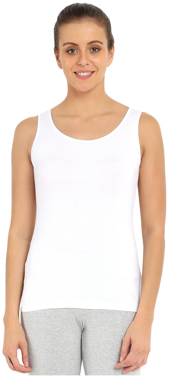 

Jockey Women White Regular fit Round neck Cotton T shirt