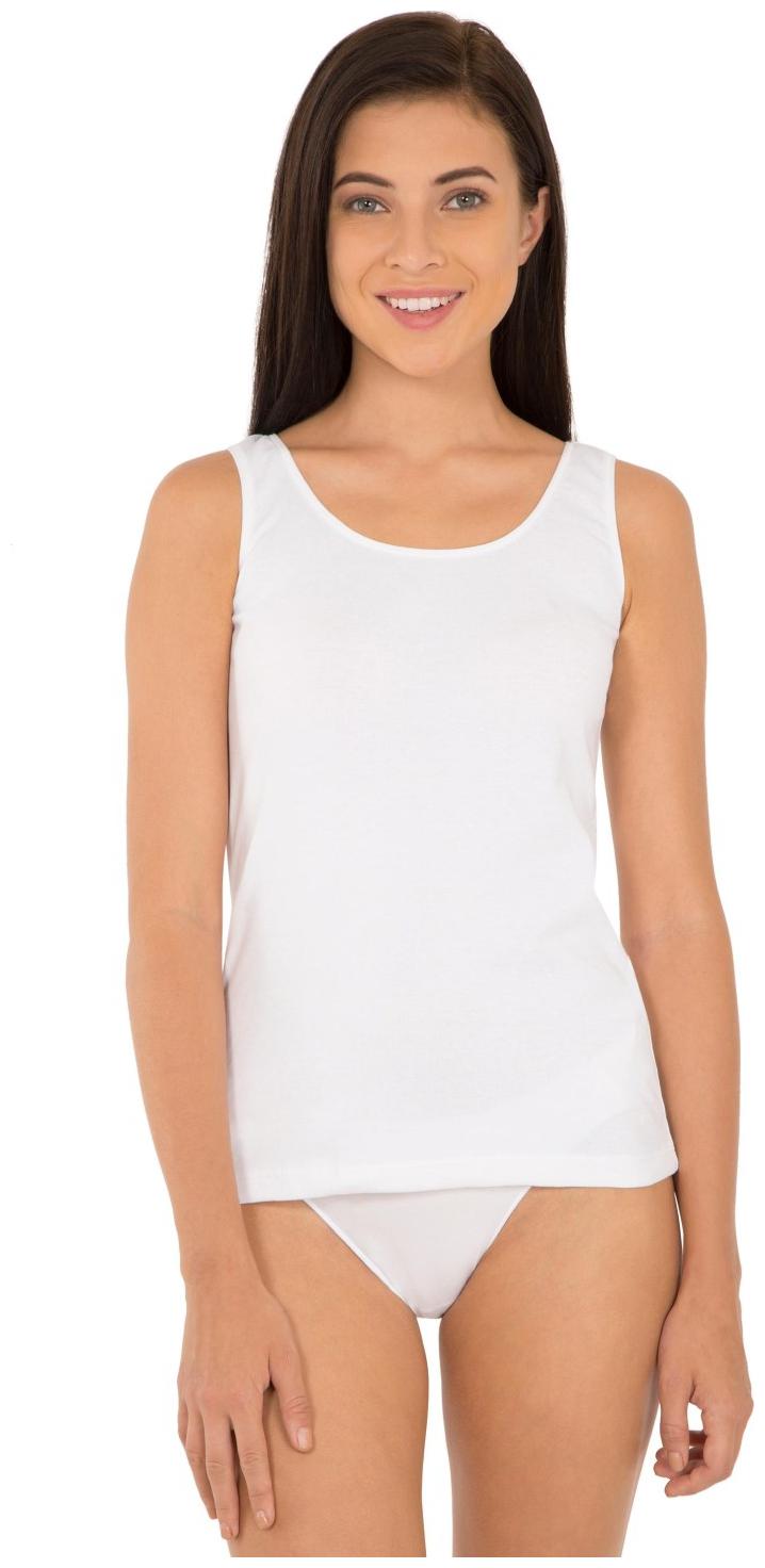

Jockey Women White Regular fit Mandarin collar Viscose rayon T shirt