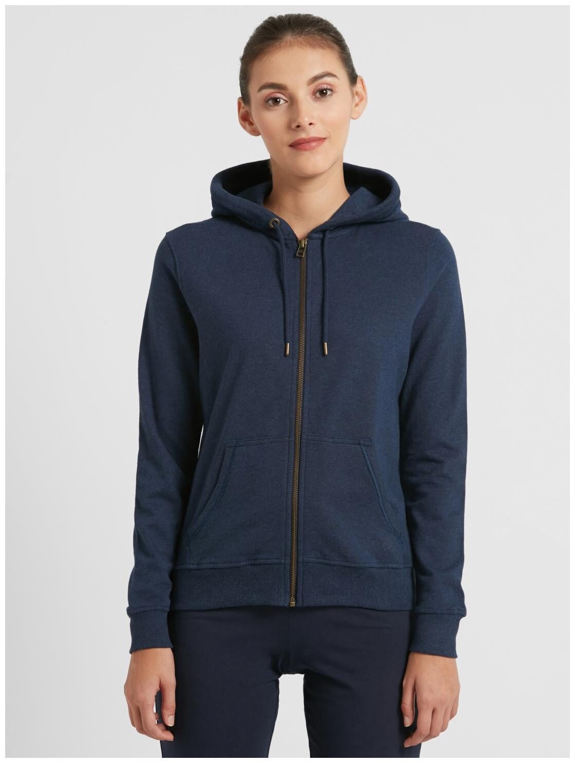 

Jockey Women Solid Hoodie - Blue