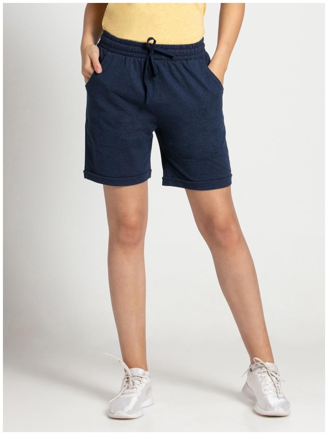 

Jockey Women Solid Regular shorts - Blue