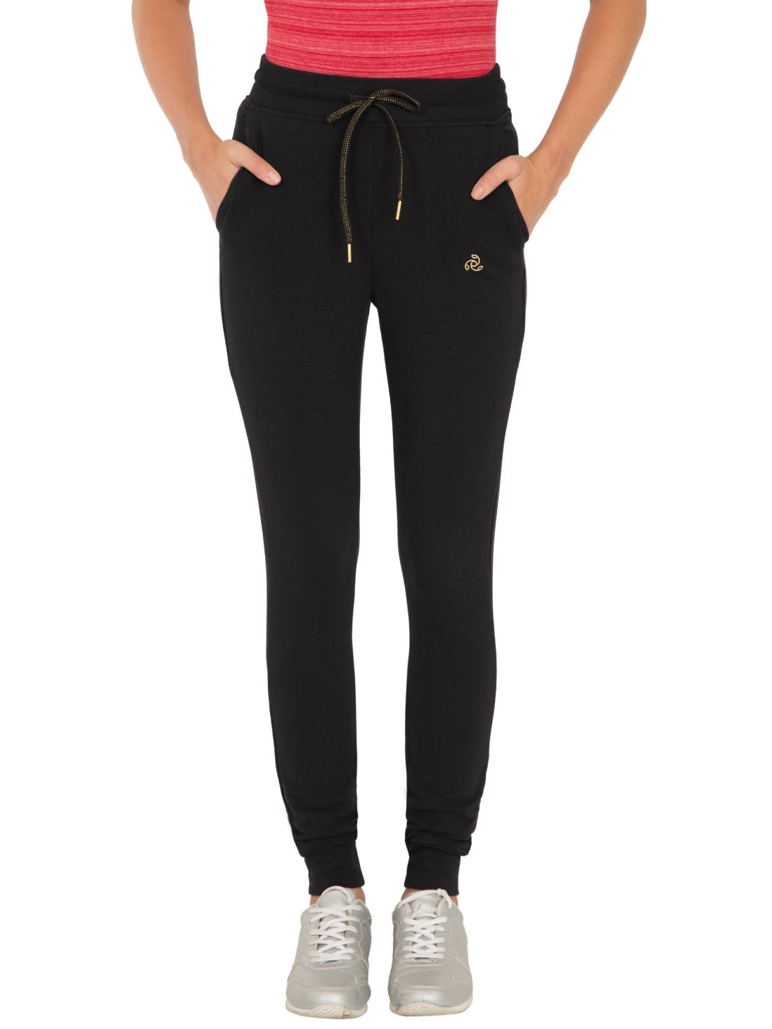 

Jockey Women Cotton Solid Black Joggers