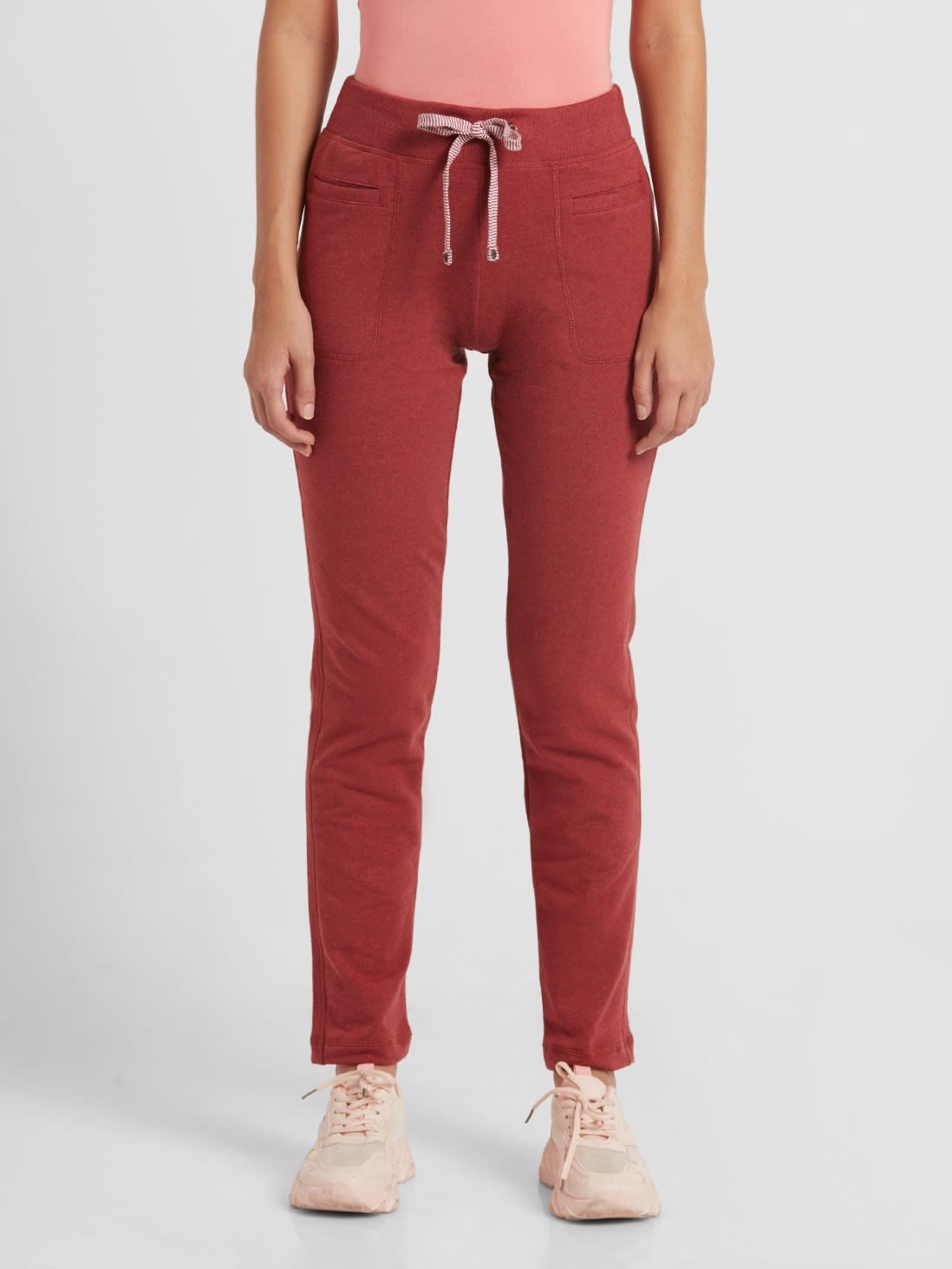 

Jockey Women Regular fit Cotton Solid Track pants - Red