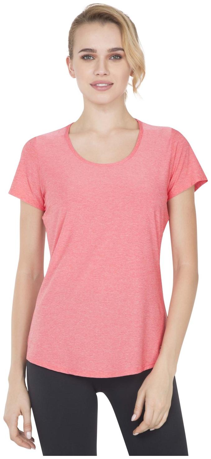 

Jockey Women Pink Regular fit Round neck Microfibre T shirt