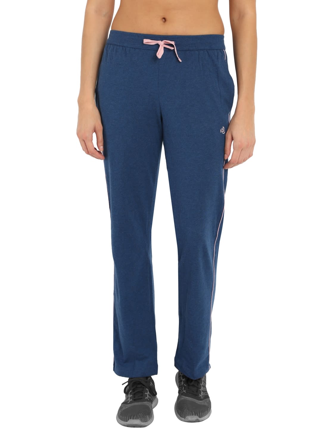 

Jockey Women Slim fit Cotton Solid Track pants - Blue