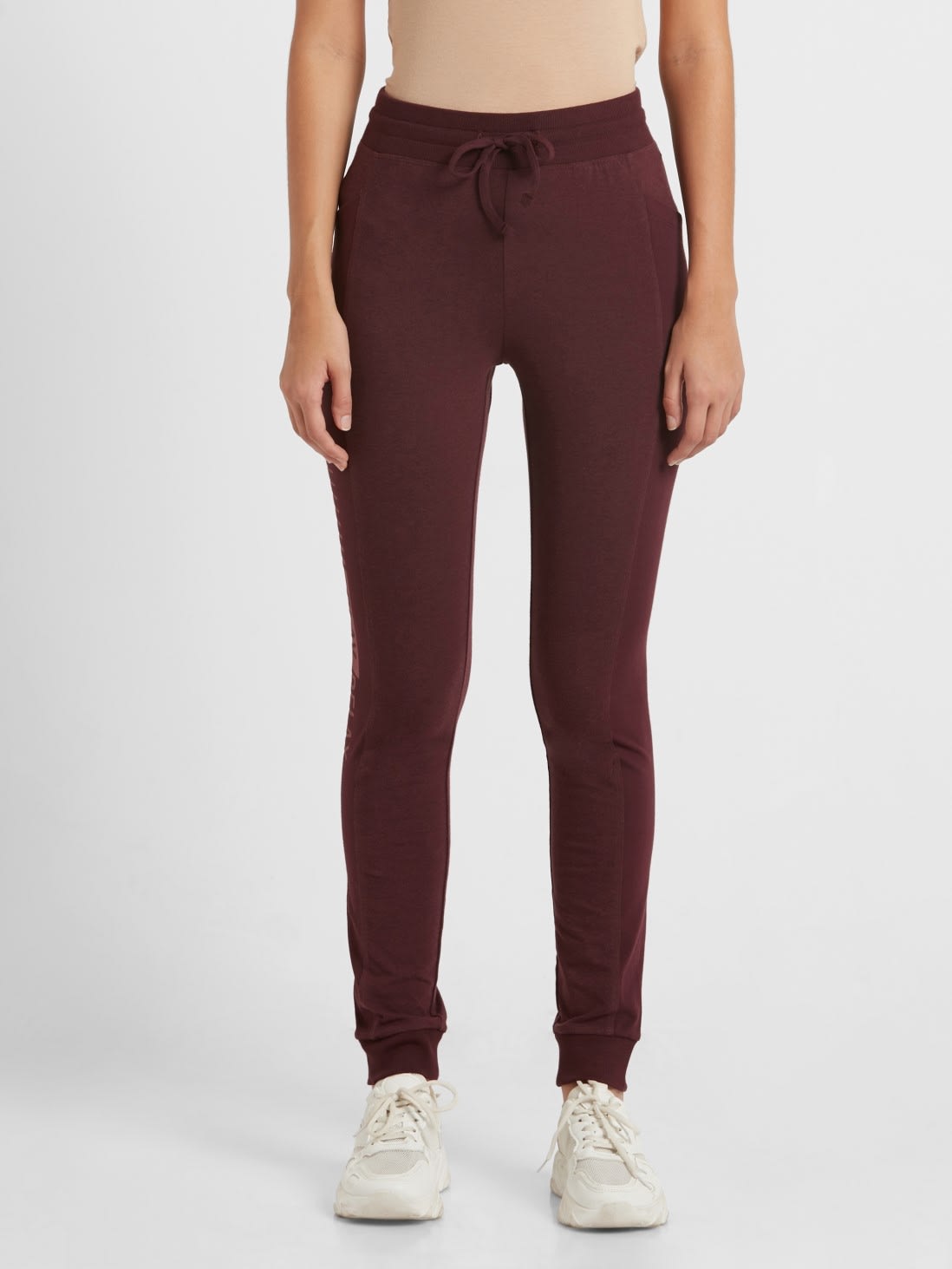 

Jockey Women Blended Solid Purple Joggers